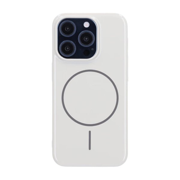 iPhone 15 Pro Cover TPU MagSafe Blank Hvid