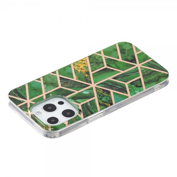 iPhone 15 Pro Cover Marmormønster Grøn