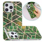 iPhone 15 Pro Cover Marmormønster Grøn