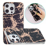 iPhone 15 Pro Cover Marmormønster Sort