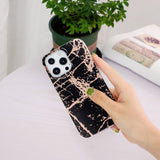 iPhone 15 Pro Cover Marmormønster Sort