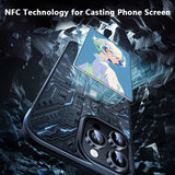 iPhone 15 Pro Cover med Indbygget Display E Ink Case Hvid