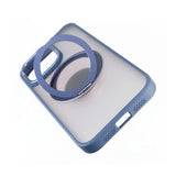 Rvelon iPhone 15 Pro Cover Roterbart MagSafe Stativ Blå
