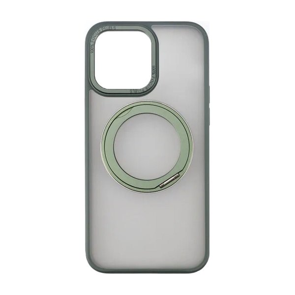 Rvelon iPhone 15 Pro Cover Roterbart MagSafe Stativ Grøn