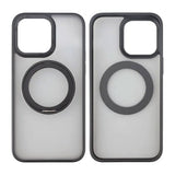 Rvelon iPhone 15 Pro Cover Roterbart MagSafe Stativ Mat Sort