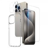 Northjo iPhone 15 Pro Cover med Skærmbeskyttelse og Kamerabeskyttelse 3-i-1