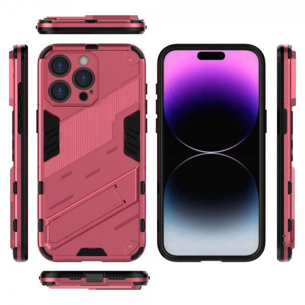 iPhone 15 Pro Cover med Støtteben Magenta