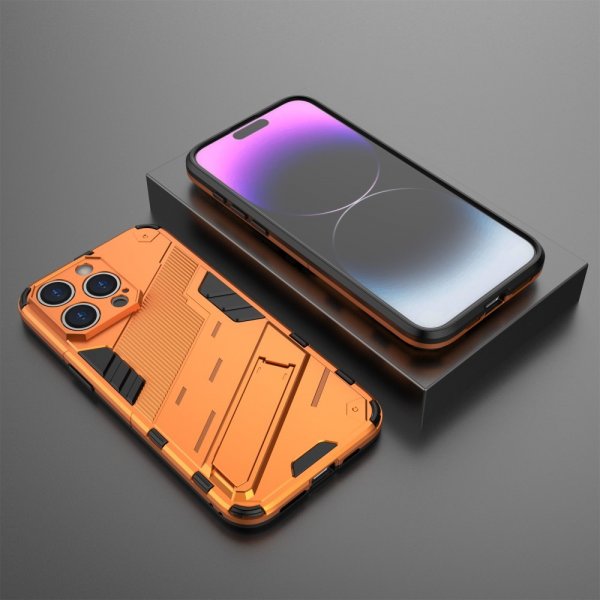 iPhone 15 Pro Cover med Stativ Orange