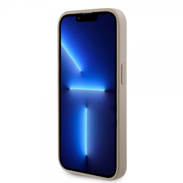 Guess iPhone 15 Pro Cover Metal Logo Strass Guld