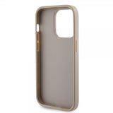 Guess iPhone 15 Pro Cover Metal Logo Strass Guld