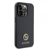 Guess iPhone 15 Pro Cover Metal Logo Rhinsten Sort