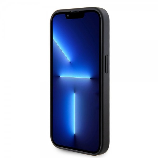 Guess iPhone 15 Pro Cover Metal Logo Rhinsten Sort
