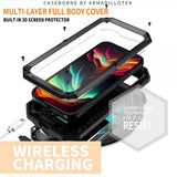 R-JUST iPhone 15 Pro Cover Metal Stødsikkert Kamerabeskyttelse Sort