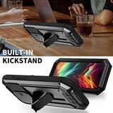 R-JUST iPhone 15 Pro Cover Metal Stødsikkert Kamerabeskyttelse Sort