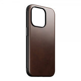Nomad iPhone 15 Pro Cover Modern Leather Case Horween Rustic Brown
