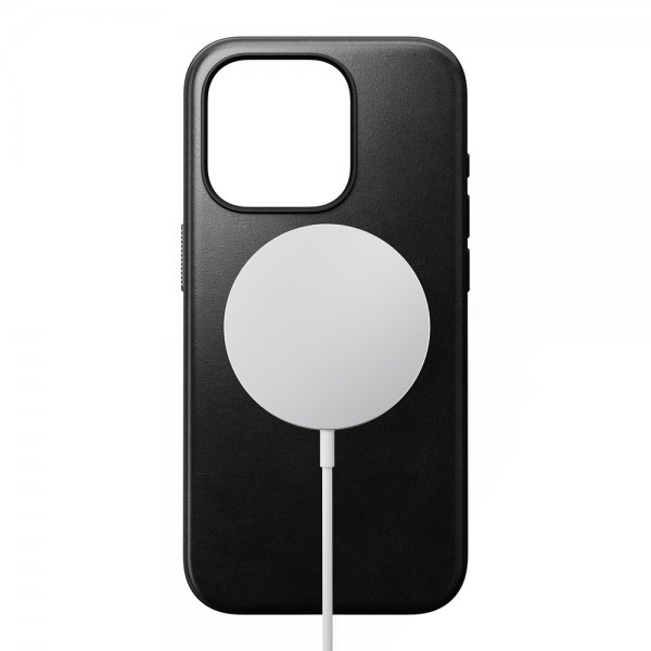 Nomad iPhone 15 Pro Cover Modern Leather Case Horween Sort