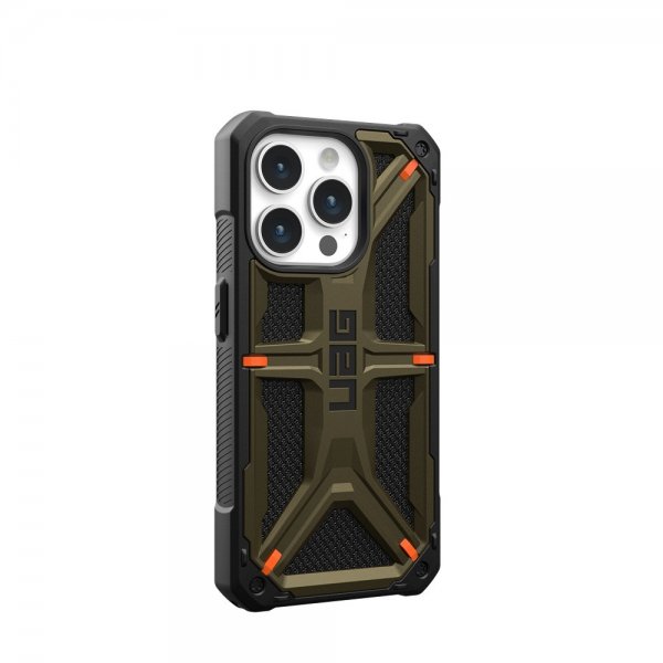 Urban Armor Gear (UAG) iPhone 15 Pro Cover Monarch Kevlar Element Green