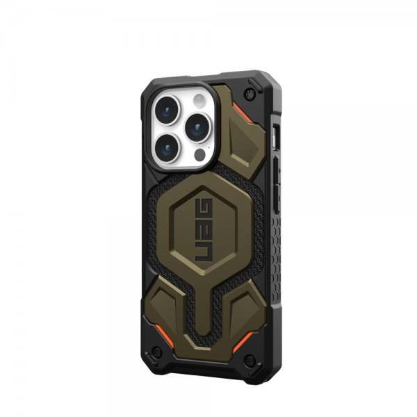 Urban Armor Gear (UAG) iPhone 15 Pro Cover Monarch Pro MagSafe Kevlar Element Green