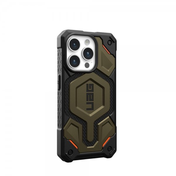 Urban Armor Gear (UAG) iPhone 15 Pro Cover Monarch Pro MagSafe Kevlar Element Green