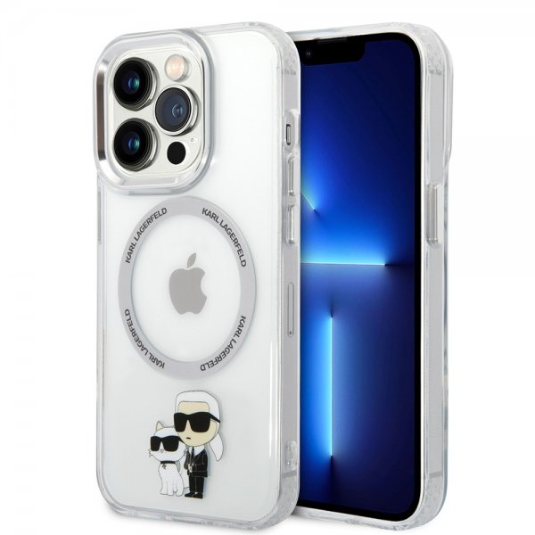 Karl Lagerfeld iPhone 15 Pro Cover NFT Karl & Choupette Transparent