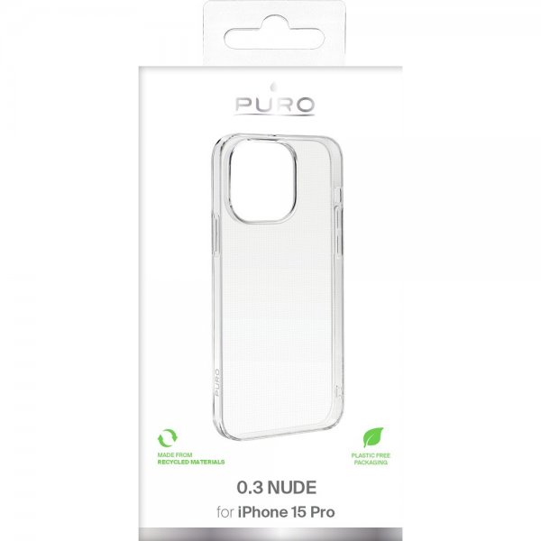 Puro iPhone 15 Pro Cover Nude Transparent