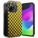 Ringke iPhone 15 Pro Cover Onyx Design Checkerboard Yellow