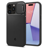 Spigen iPhone 15 Pro Cover Optik Armor MagFit Sort