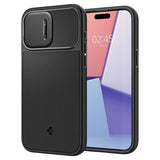 Spigen iPhone 15 Pro Cover Optik Armor MagFit Sort