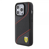 Ferrari iPhone 15 Pro Cover Perforeret Sort
