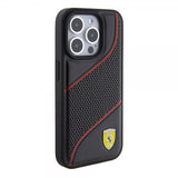 Ferrari iPhone 15 Pro Cover Perforeret Sort