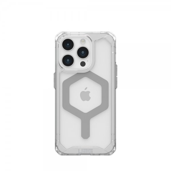 Urban Armor Gear (UAG) iPhone 15 Pro Cover Plyo MagSafe Ice Silver