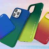 X-Level iPhone 15 Pro Cover Rainbow Series Grøn