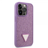 Guess iPhone 15 Pro Cover Rhinestone Lilla