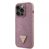 Guess iPhone 15 Pro Cover Rhinestone Rosa