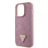 Guess iPhone 15 Pro Cover Rhinestone Rosa