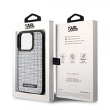 Karl Lagerfeld iPhone 15 Pro Cover Rhinestone Sølv