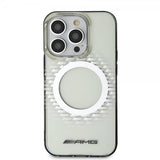 Mercedes Benz iPhone 15 Pro Cover Rhombus Pattern MagSafe AMG Transparent