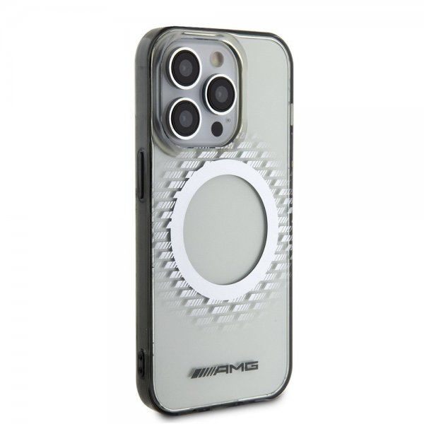 Mercedes Benz iPhone 15 Pro Cover Rhombus Pattern MagSafe AMG Transparent