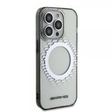 Mercedes Benz iPhone 15 Pro Cover Rhombus Pattern MagSafe AMG Transparent