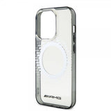 Mercedes Benz iPhone 15 Pro Cover Rhombus Pattern MagSafe AMG Transparent