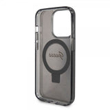 Guess iPhone 15 Pro Cover Ring Stand Glitter MagSafe Sort