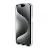Guess iPhone 15 Pro Cover Ring Stand Glitter MagSafe Transparent