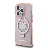 Hello Kitty iPhone 15 Pro Cover Ring Stand MagSafe Rosa