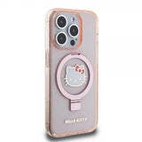 Hello Kitty iPhone 15 Pro Cover Ring Stand MagSafe Rosa