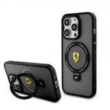 Ferrari iPhone 15 Pro Cover Ring Stand MagSafe Sort