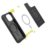 Spigen iPhone 15 Pro Cover Rugged Armor MagFit Mat Sort