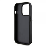 Karl Lagerfeld iPhone 15 Pro Cover Saffiano Kortpladser & Stand Sort