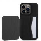 Karl Lagerfeld iPhone 15 Pro Cover Saffiano Kortpladser & Stand Sort
