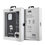 Karl Lagerfeld iPhone 15 Pro Cover Saffiano Crossbody Sort