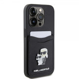Karl Lagerfeld iPhone 15 Pro Cover Saffiano Double Cardslot Sort